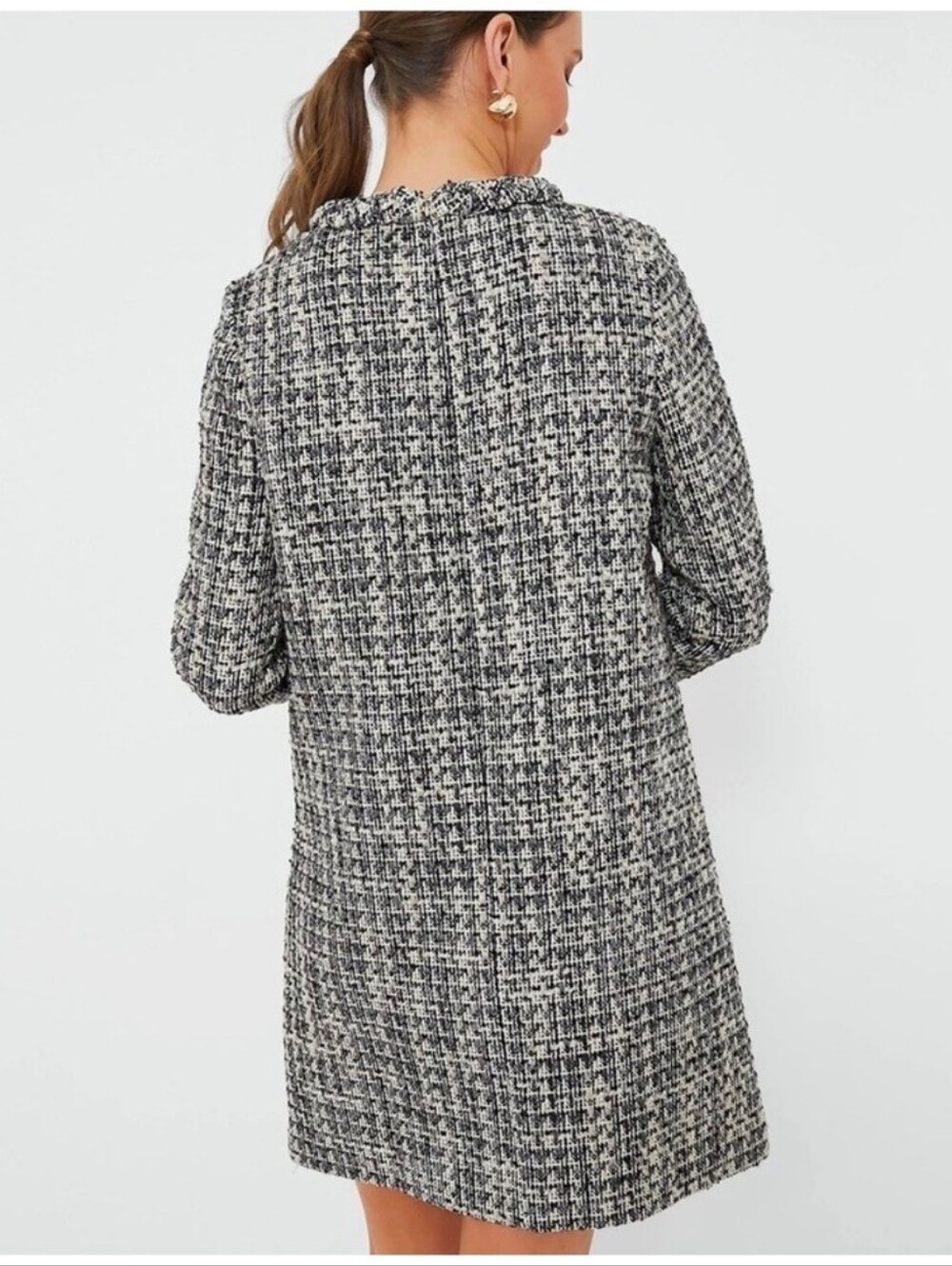 Tuckernuck Smoke and Mirrors Tweed Jackie Dress Long Sleeve Size XXXL - Picture 3 of 13